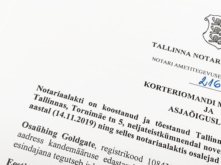 нотариальные услуги в Эстонии